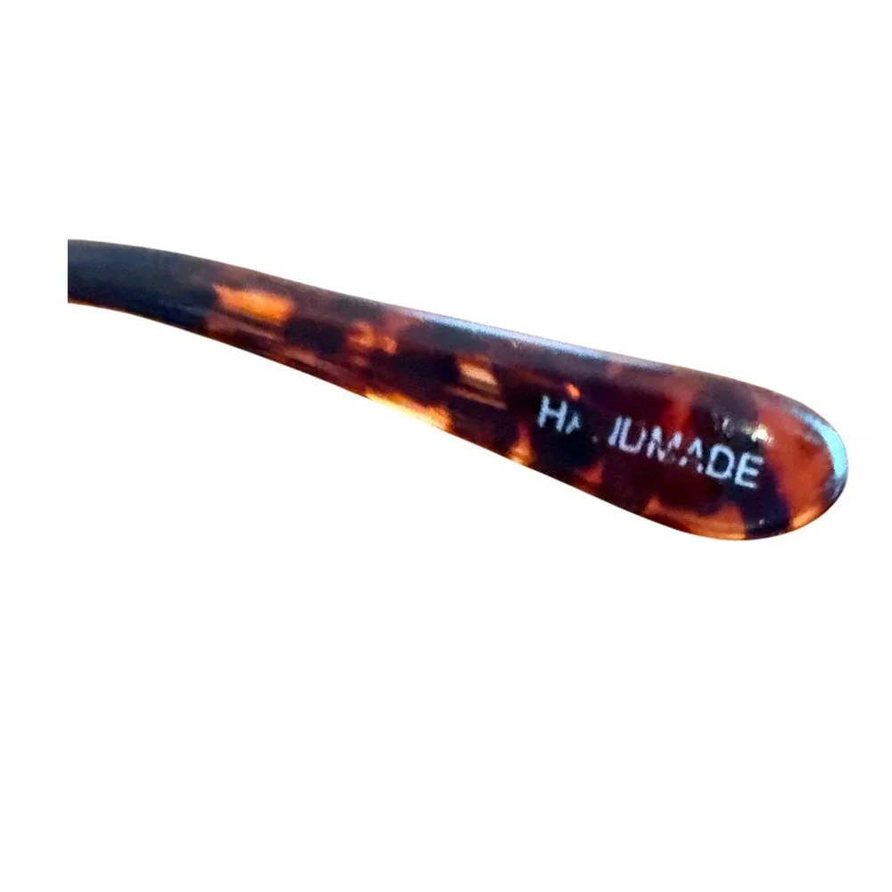 Handmade Oval Tinted Reading Glasses +2.50 Gold Tortoise Shell P1018 Mens Womens